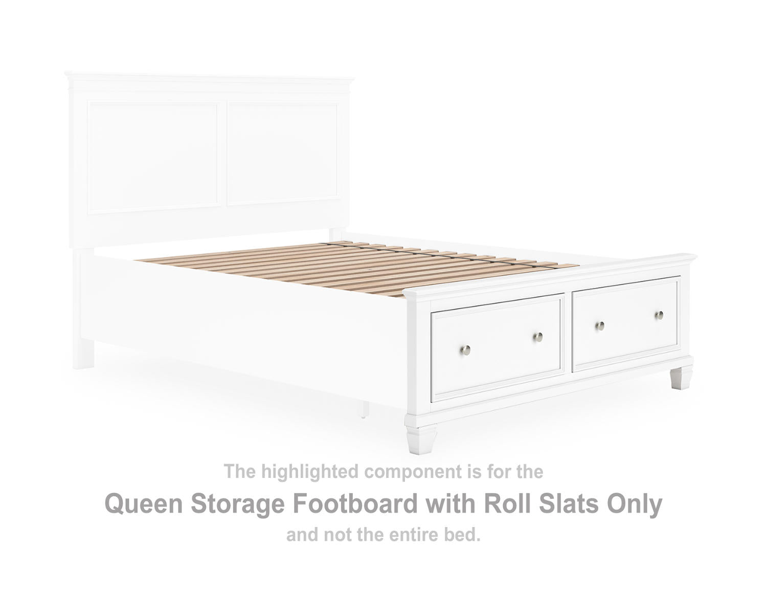 Fortman Queen Storage Footboard with Roll Slats