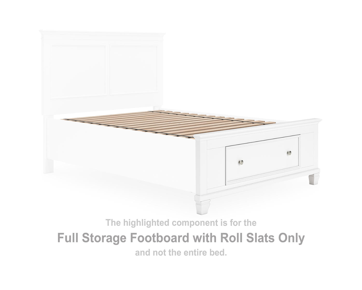 Fortman Full Storage Footboard with Roll Slats