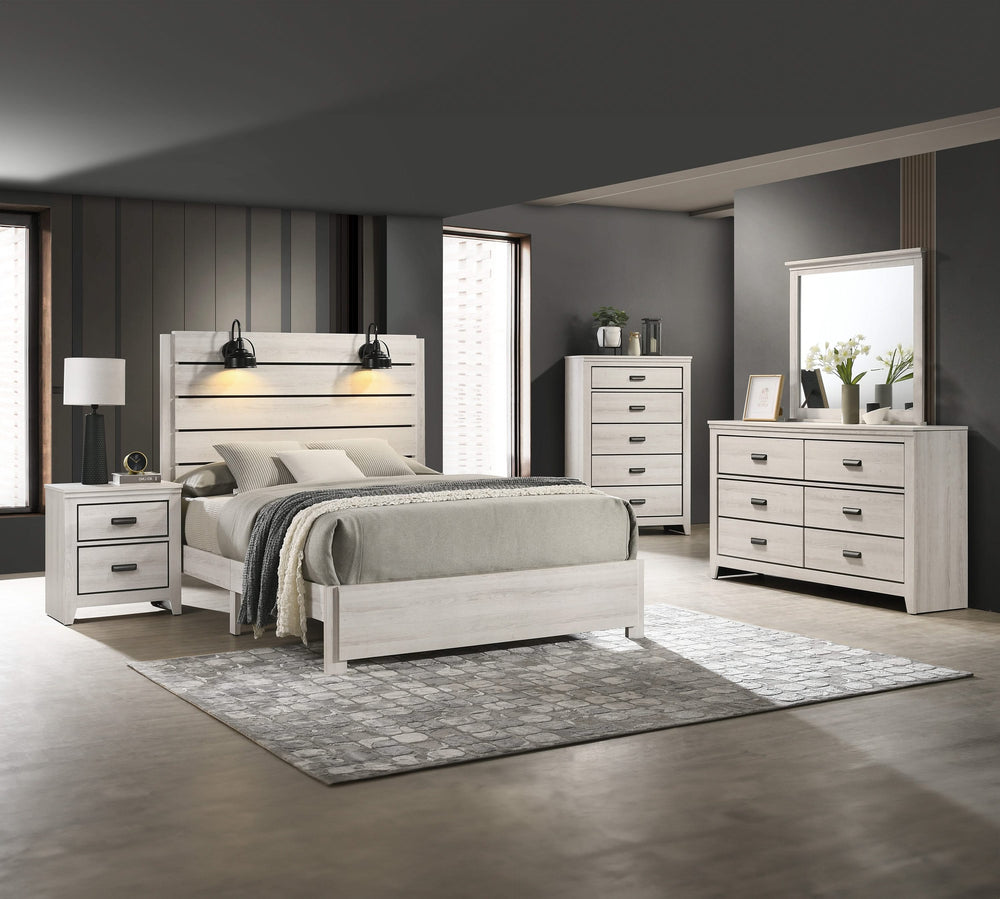 SETB6810 CONJUNTO DE DORMITORIO CARTER QUEEN BLANCO
