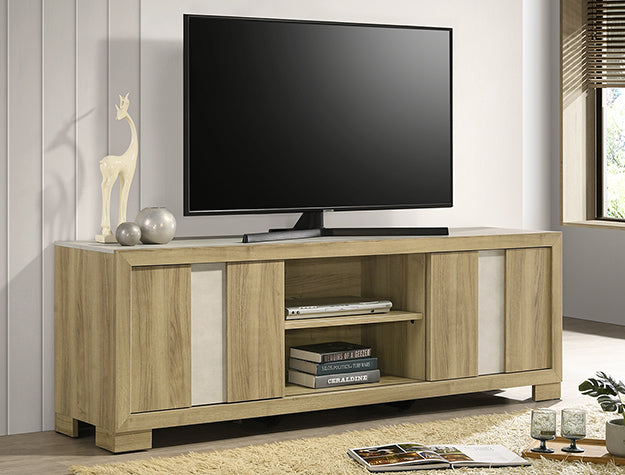 RANGLEY TV STAND - DRIFTWOOD