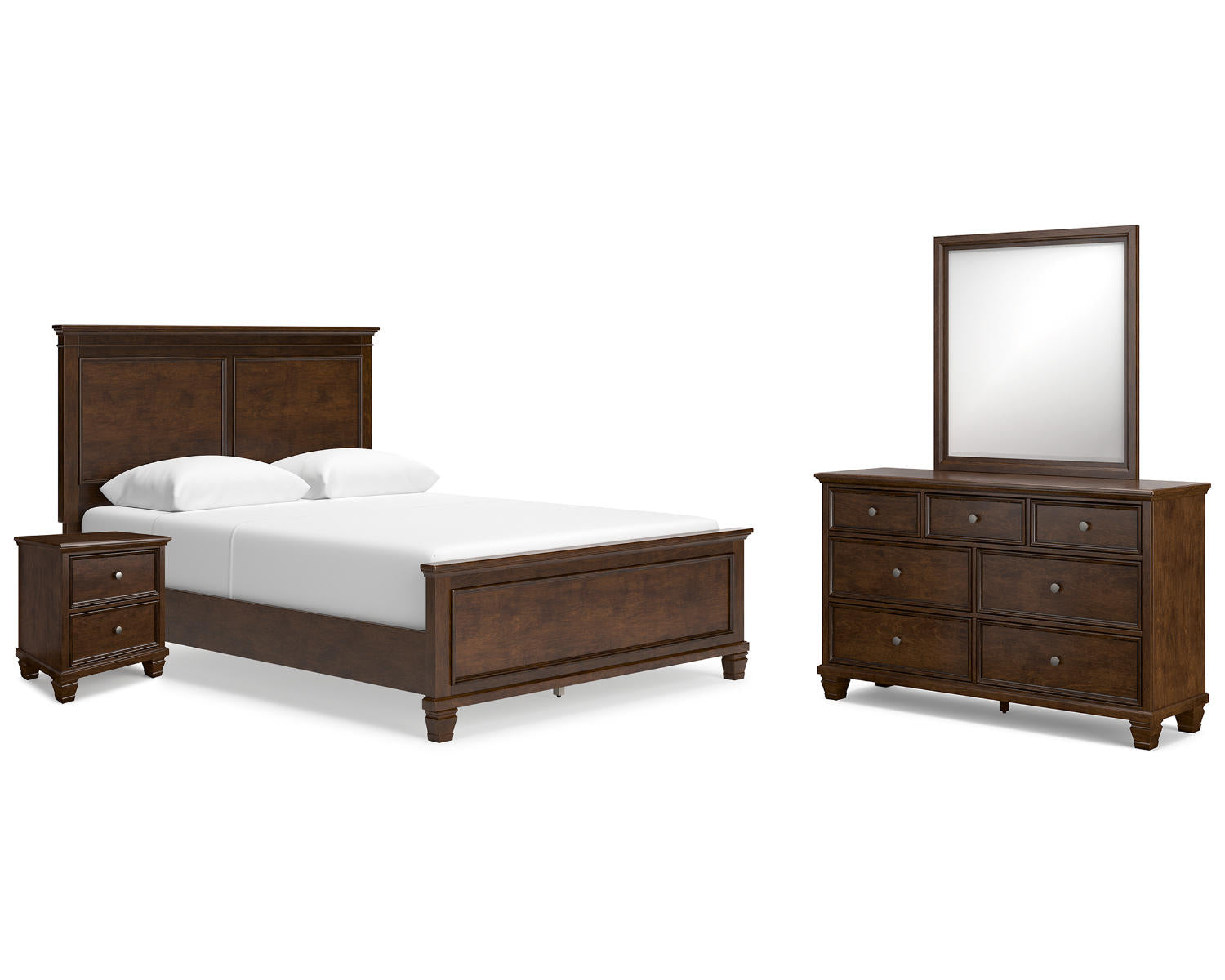 Danabrin Queen Panel Bed, Dresser, Mirror and Nightstand