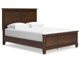 Cama Queen con paneles, cómoda y espejo Danabrin