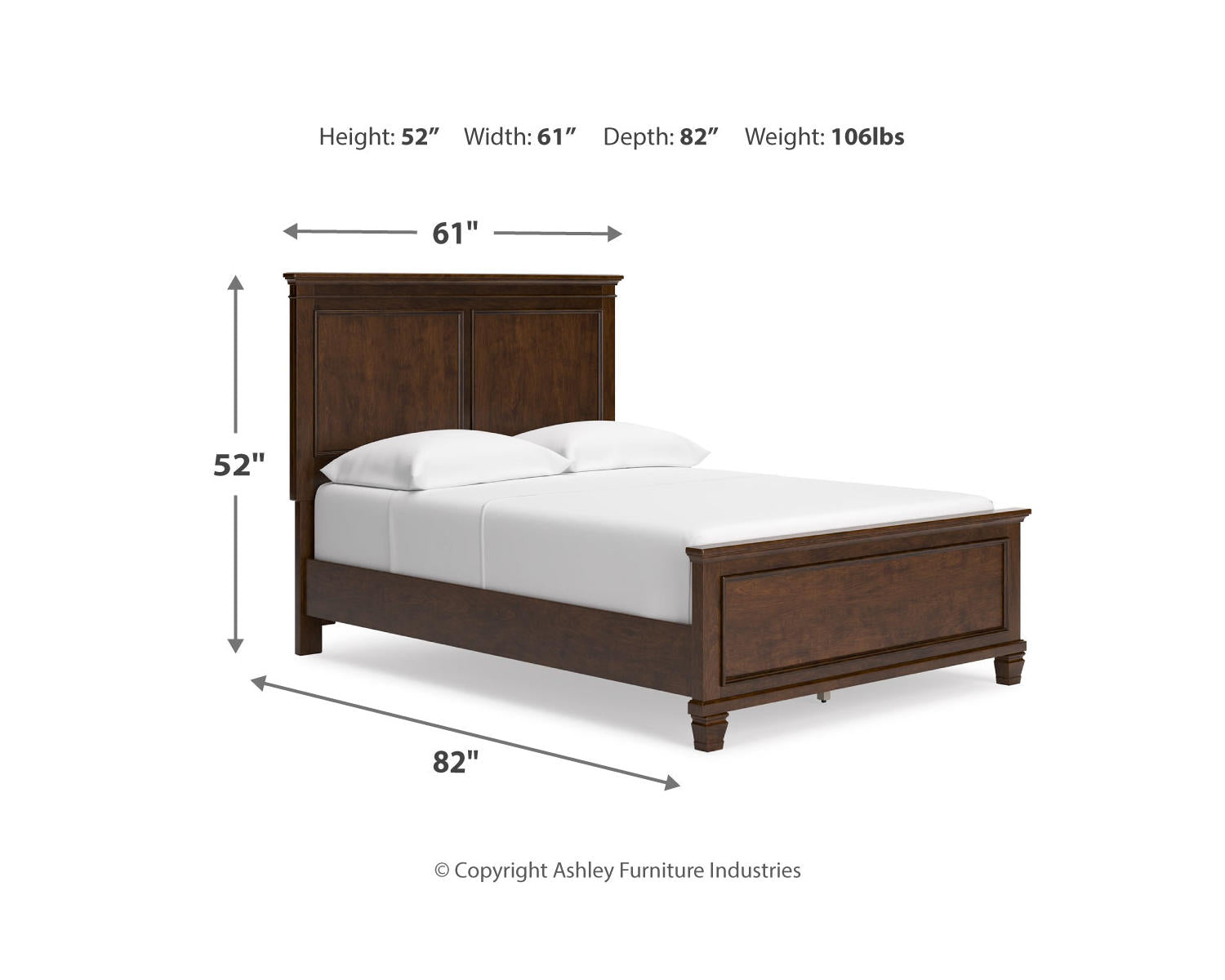 Danabrin Full Panel Bed, Dresser and Mirror