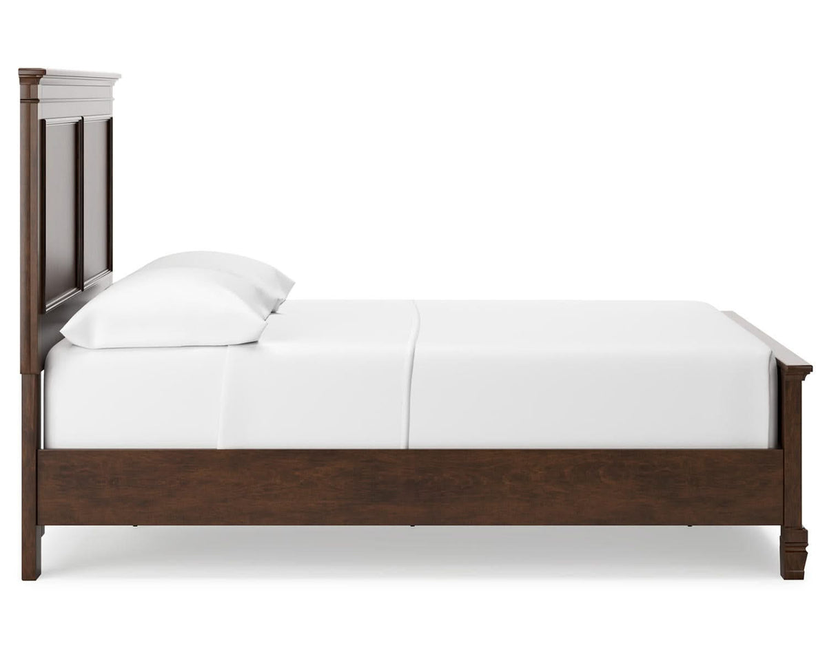 Cama completa con paneles, cómoda y espejo Danabrin