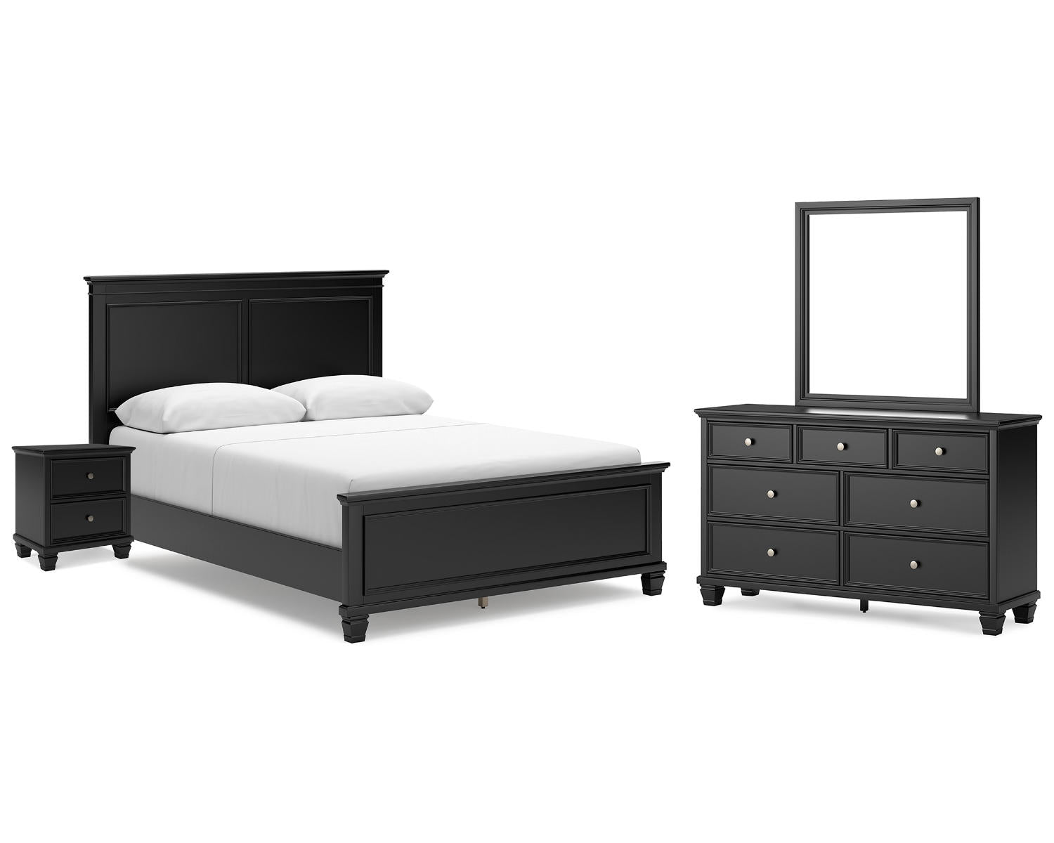 Lanolee Queen Panel Bed, Dresser, Mirror and Nightstand