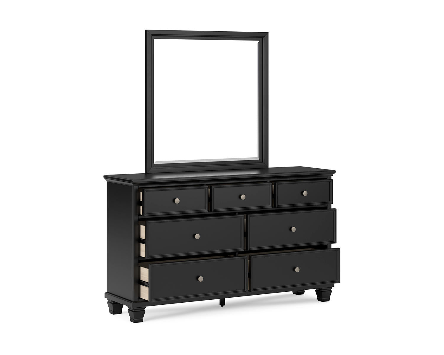 Lanolee California King Panel Bed, Dresser and Mirror