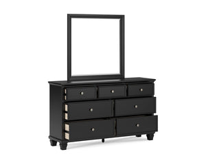Lanolee Twin Panel Bed, Dresser and Mirror