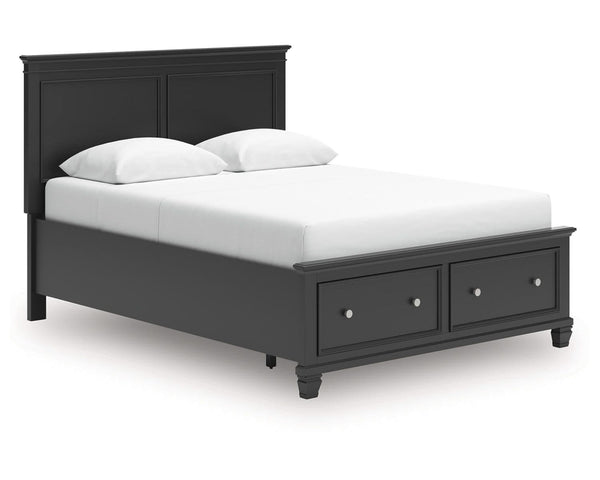 Cama Queen Lanolee con almacenamiento y paneles