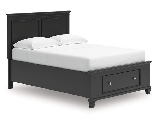Cama con almacenamiento de paneles completos Lanolee