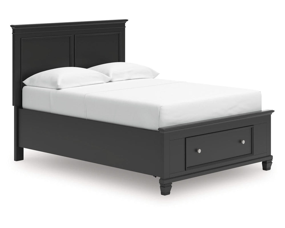 Cama con almacenamiento de paneles completos Lanolee