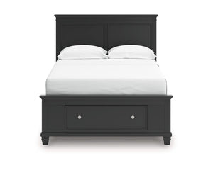 Cama con almacenamiento de paneles completos Lanolee