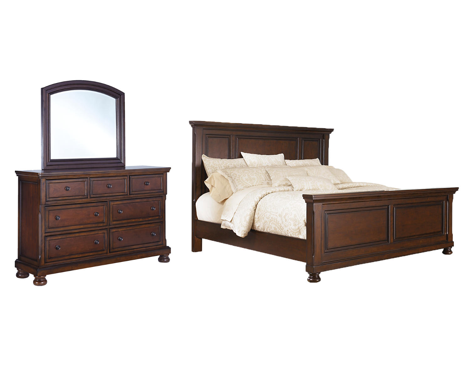 Porter California King Panel Bed, Dresser and Mirror