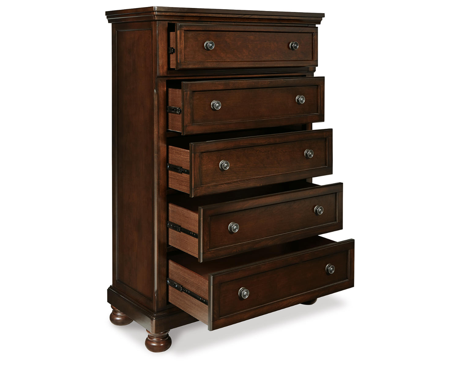 Porter California King Panel Bed, Dresser, Mirror and Chest
