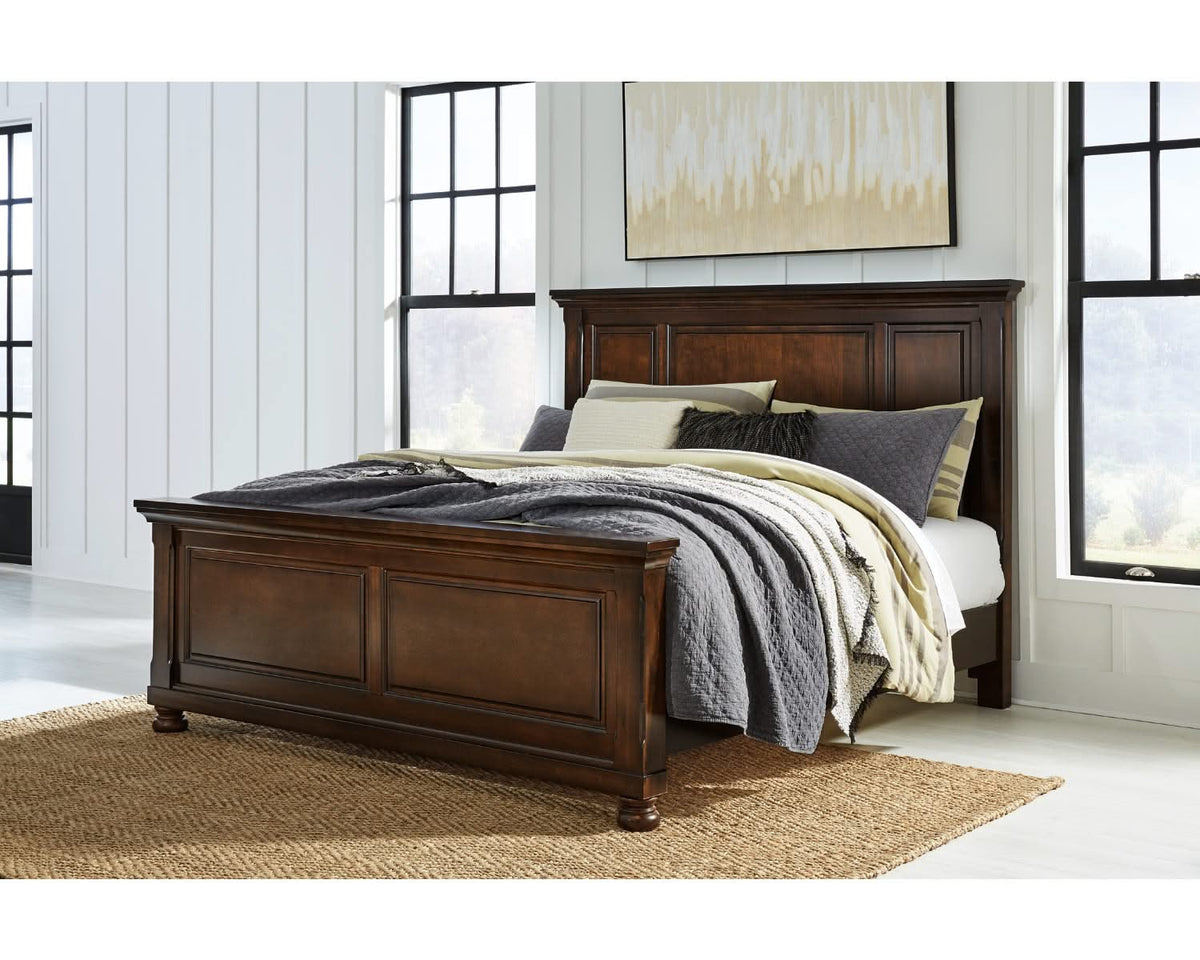 Porter California King Panel Bed, Dresser, Mirror and Chest
