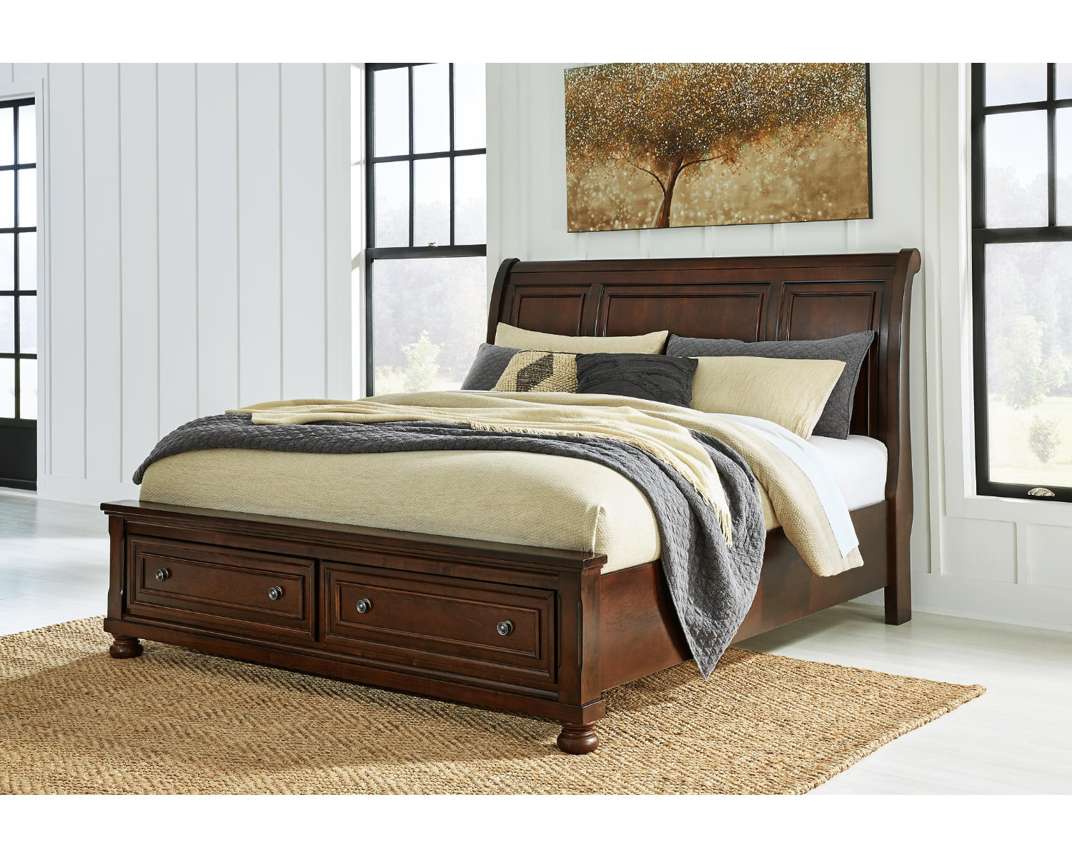 Porter California King Sleigh Storage Bed