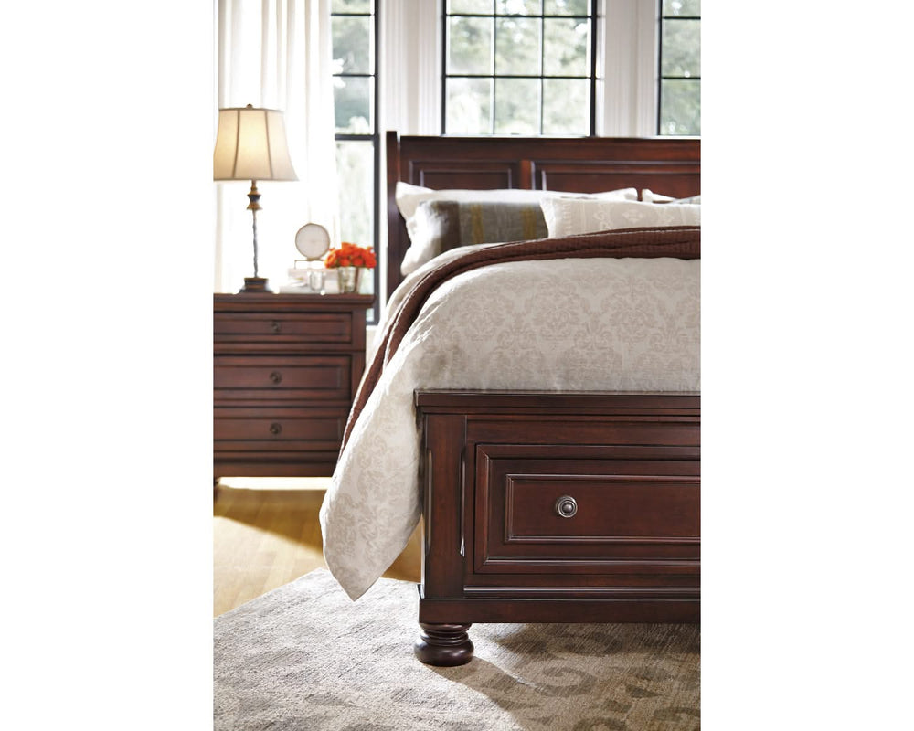 Cama tipo trineo con almacenamiento Porter King