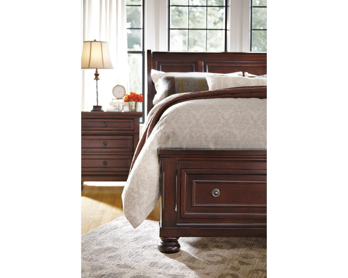 Cama tipo trineo con almacenamiento Porter King