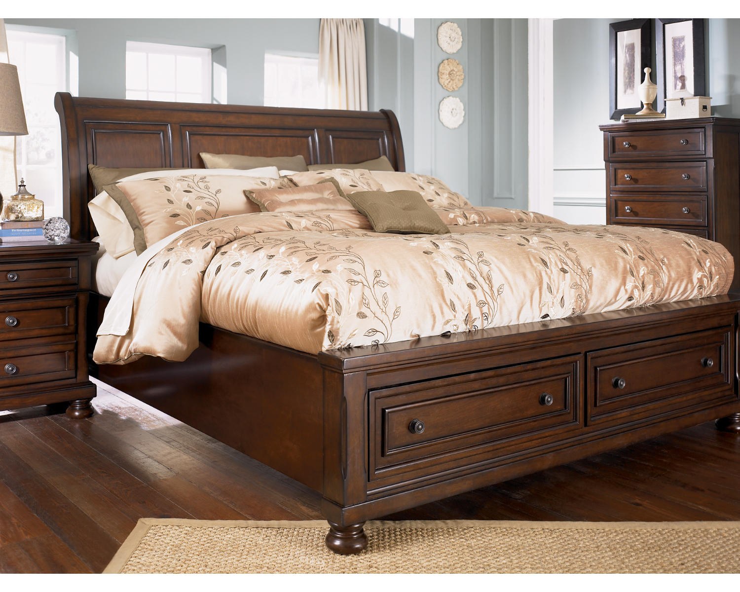 Porter King Sleigh Storage Bed