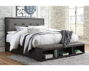 Hyndell Queen Upholstered Panel Bed with Storage