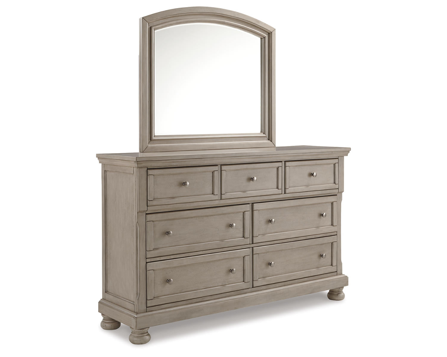 Lettner King Panel Bed, Dresser, Mirror, Chest and 2 Nightstands