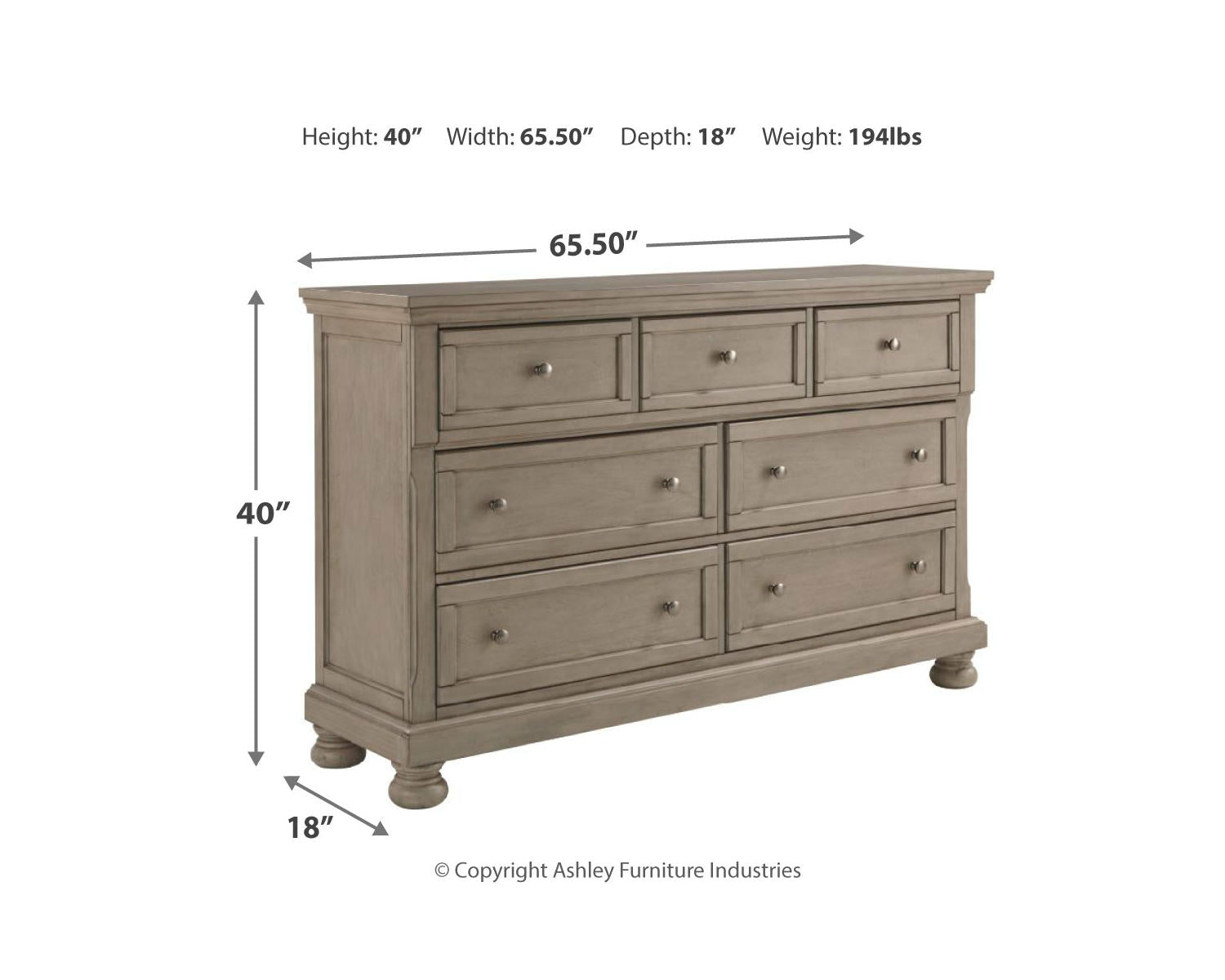 Lettner California King Panel Bed, Dresser, Chest and 2 Nightstands