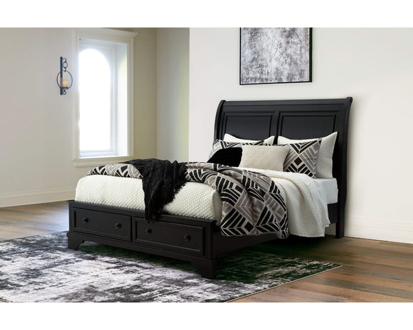 Cama Queen tipo trineo con almacenamiento Chylanta