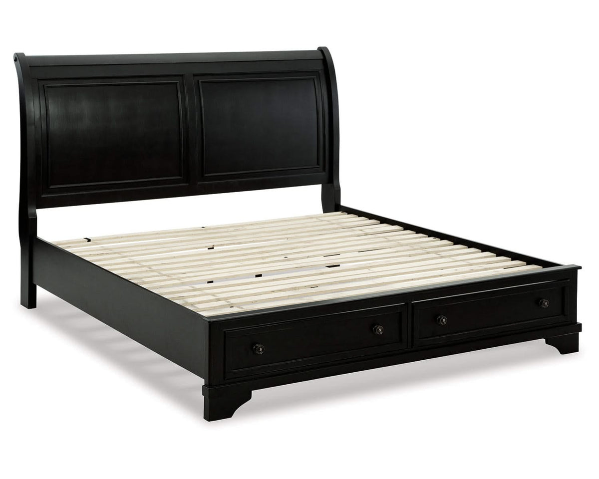 Chylanta King Sleigh Storage Bed