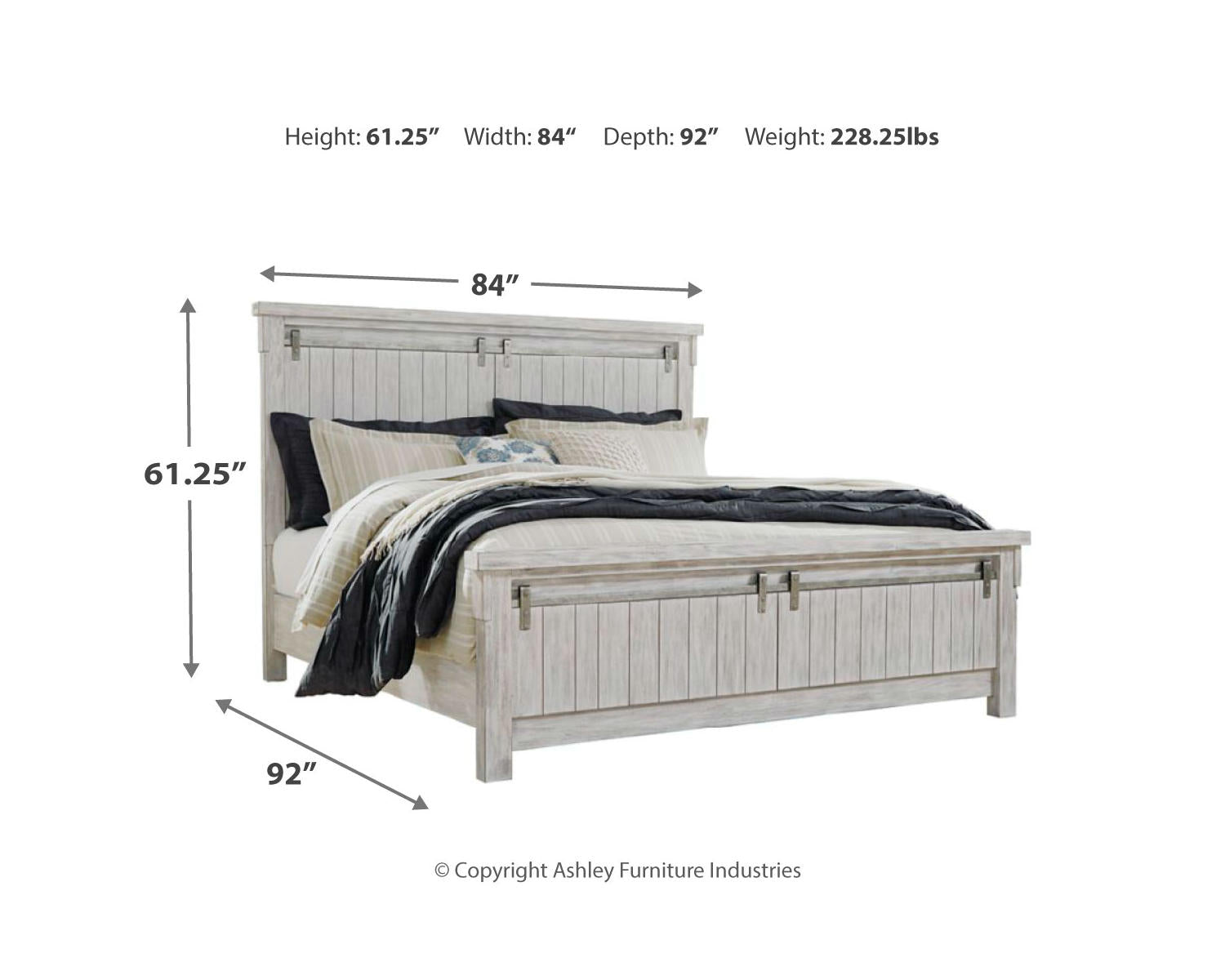 Brashland California King Panel Bed