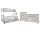 Robbinsdale Twin over Full Bunk Bed, Dresser and Chest