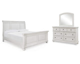 Robbinsdale King Sleigh Bed, Dresser and Mirror