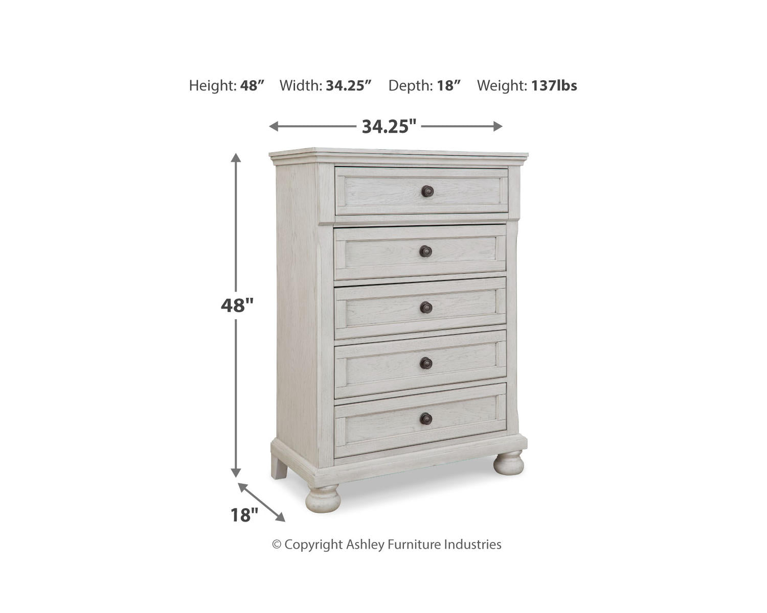 Robbinsdale Full Storage Sleigh Bed, Dresser, Mirror, Chest and Nightstand
