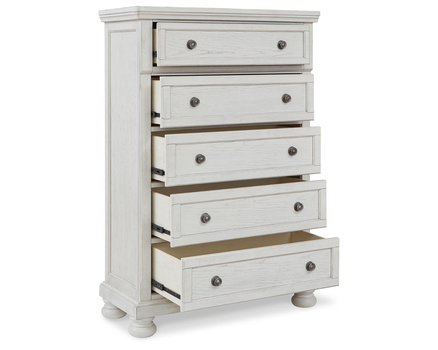 Robbinsdale Queen Panel Storage Bed, Dresser, Mirror and Chest