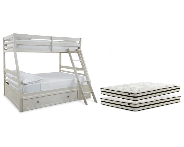 Robbinsdale Twin sobre Full con almacenamiento y colchones