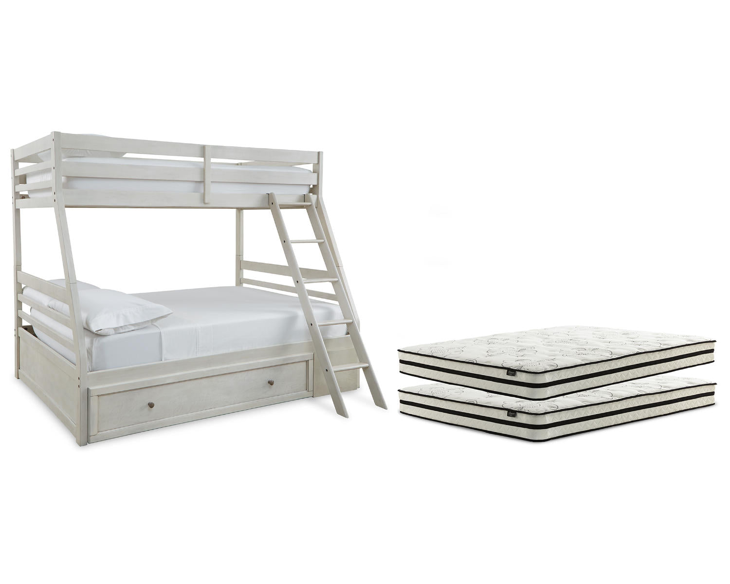 Robbinsdale Twin over Full with Storage and Mattresses