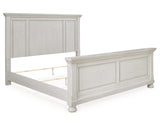 Cama Queen Robbinsdale con paneles, tocador y espejo
