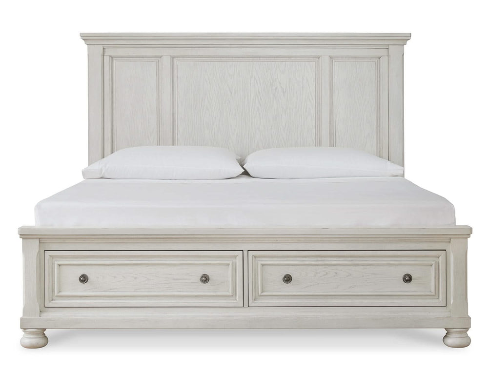 Cama Queen Robbinsdale con almacenamiento y paneles