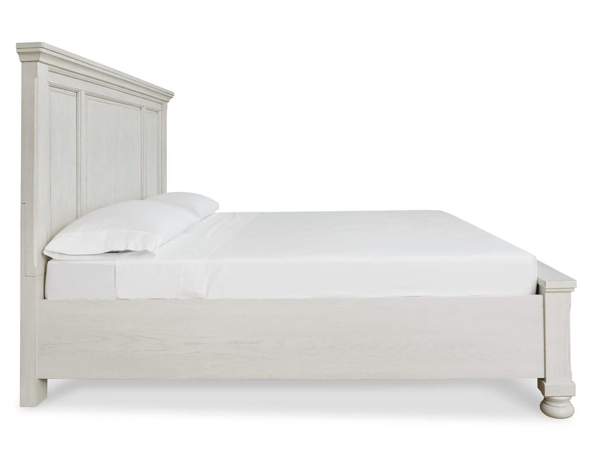 Cama Queen Robbinsdale con almacenamiento y paneles