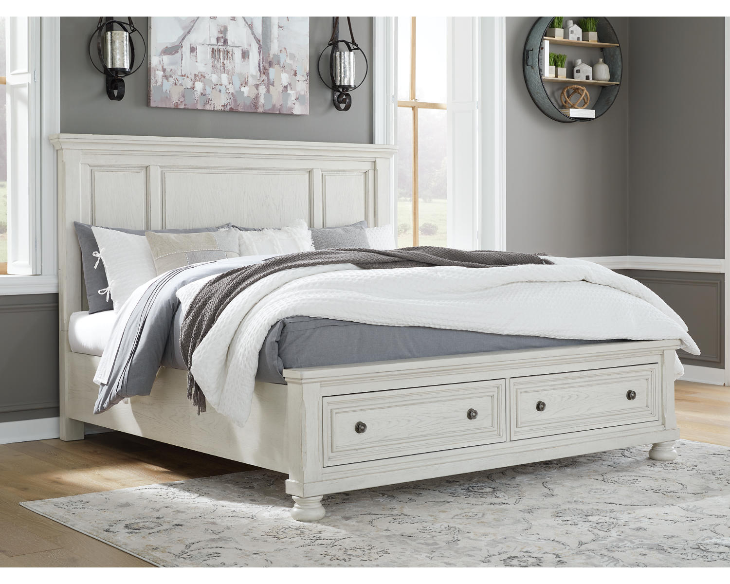 Robbinsdale King Panel Storage Bed