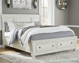 Cama tipo trineo Robbinsdale Queen con espacio de almacenamiento