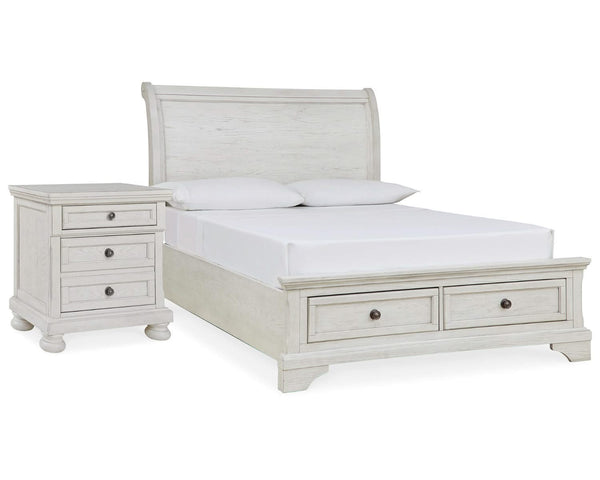 Robbinsdale Full Storage Bed and Nightstand