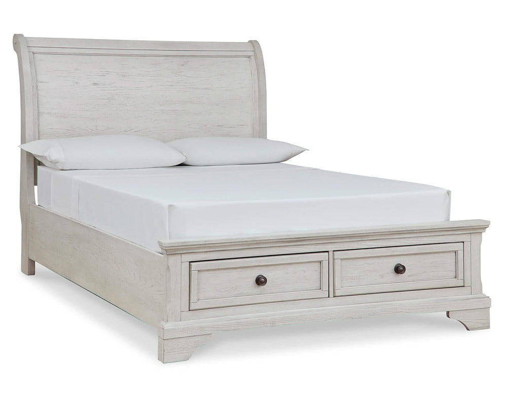 Cama y mesita de noche Robbinsdale con almacenamiento completo