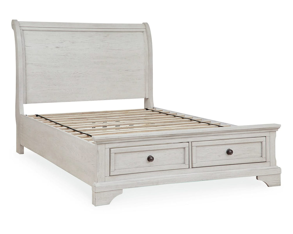 Cama y mesita de noche Robbinsdale con almacenamiento completo
