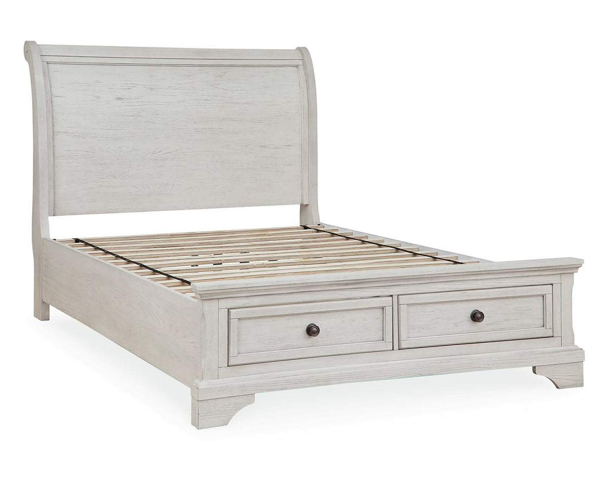 Cama y mesita de noche Robbinsdale con almacenamiento completo