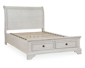 Cama y mesita de noche Robbinsdale con almacenamiento completo