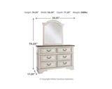 Realyn Full Panel Bed, Dresser and Mirror