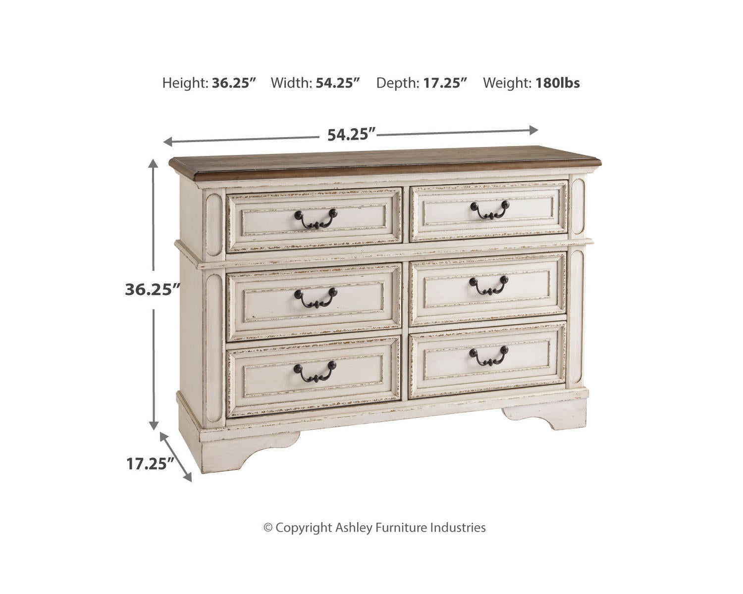 Realyn Full Upholstered Panel Bed with Dresser