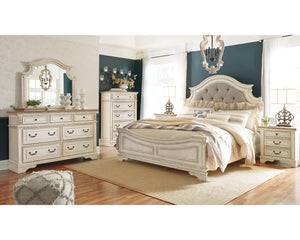 Realyn King Upholstered Panel Bed