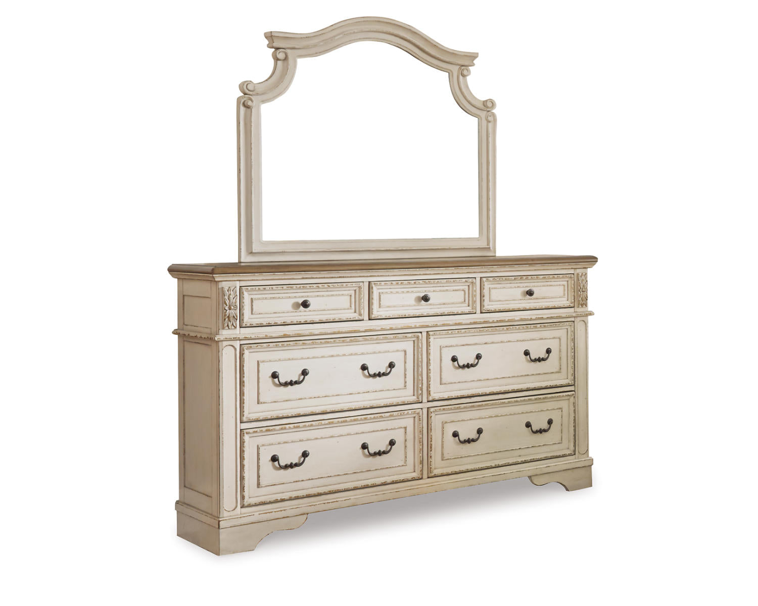 Realyn King Panel Bed, Dresser, Mirror and 2 Nightstands