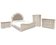 Realyn King Panel Bed, Dresser, Chest and 2 Nightstands