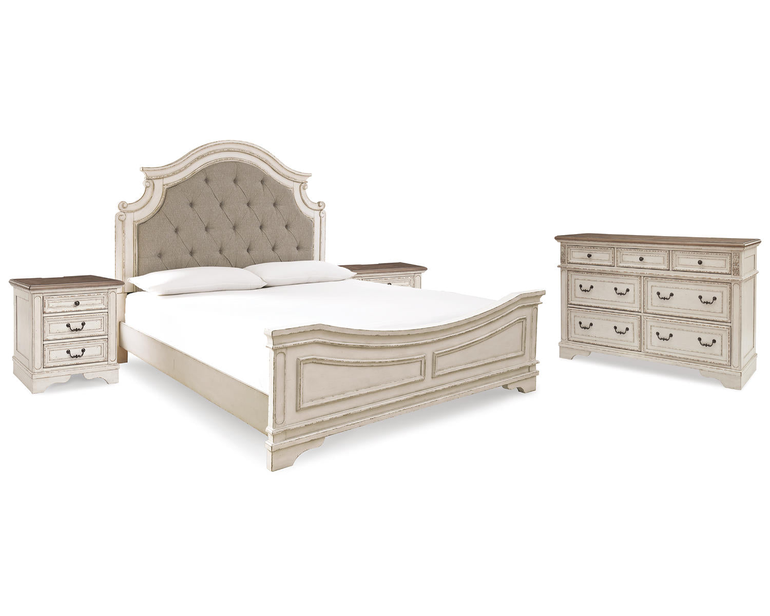Realyn King Bed, Dresser and 2 Nightstands